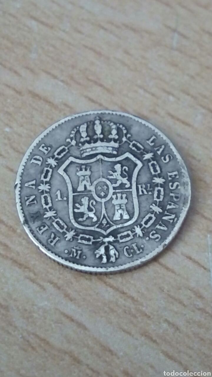 Monedas de Espa&ntilde;a: ISABEL II... 1 Real.... Madrid 1847 - Foto 2