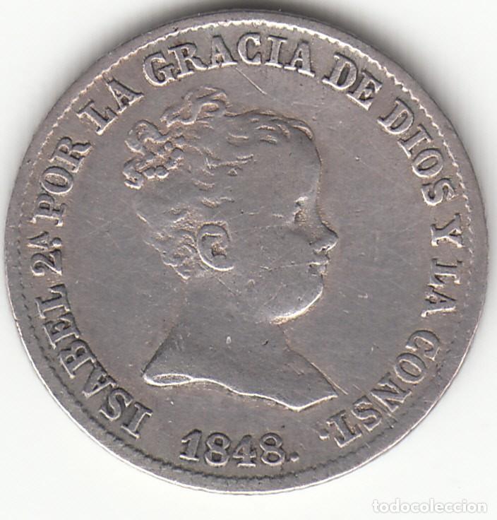 Monedas de Espa&ntilde;a: ISABEL II: 1 REAL 1848 CL MADRID - Foto 1