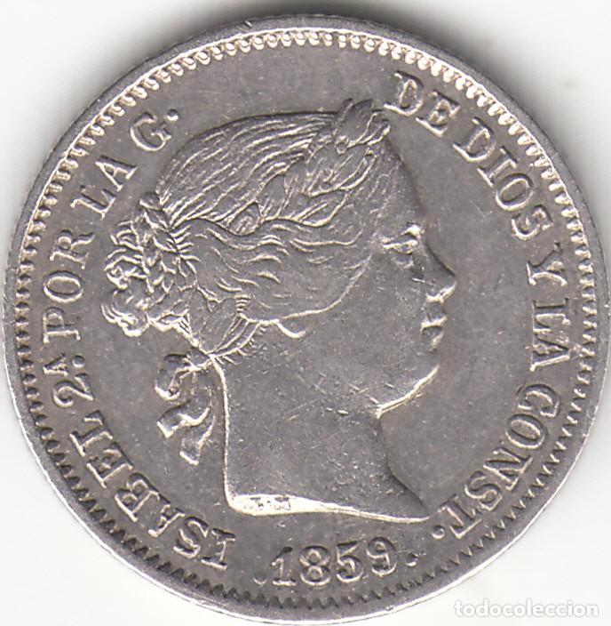 Monedas de Espa&ntilde;a: ISABEL II: 1 REAL 1859 MADRID - Foto 1
