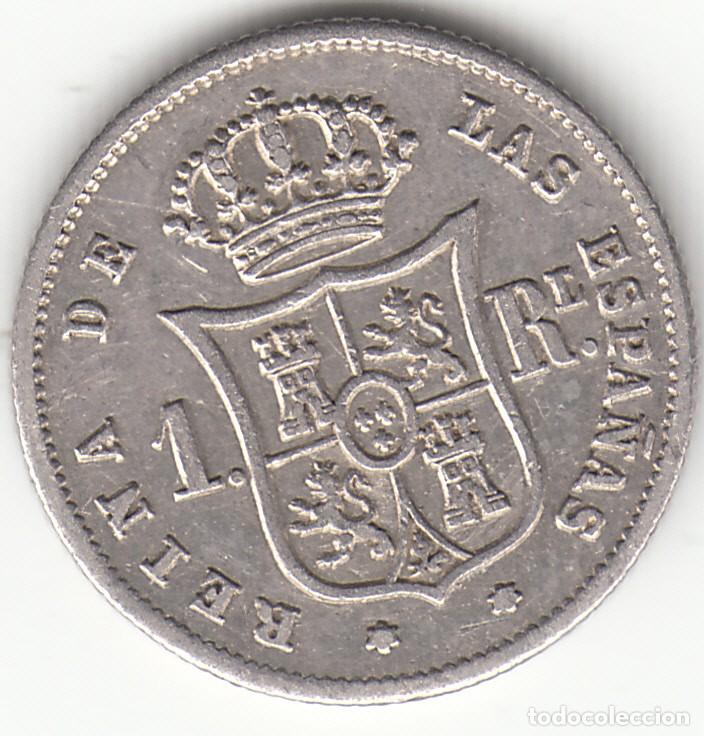 Monedas de Espa&ntilde;a: ISABEL II: 1 REAL 1859 MADRID - Foto 2
