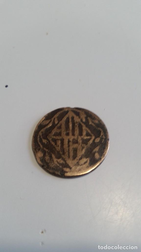 Monedas de Espa&ntilde;a: Moneda de cuatro cuartos Barcelona 1709 - Foto 3