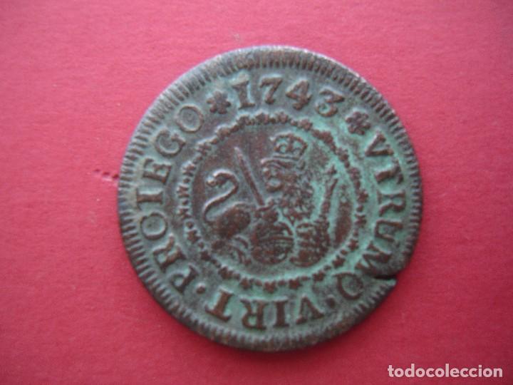 Monedas de Espa&ntilde;a: FELIPE V 4 MARAVEDIES 1743 MBC+ - Foto 1