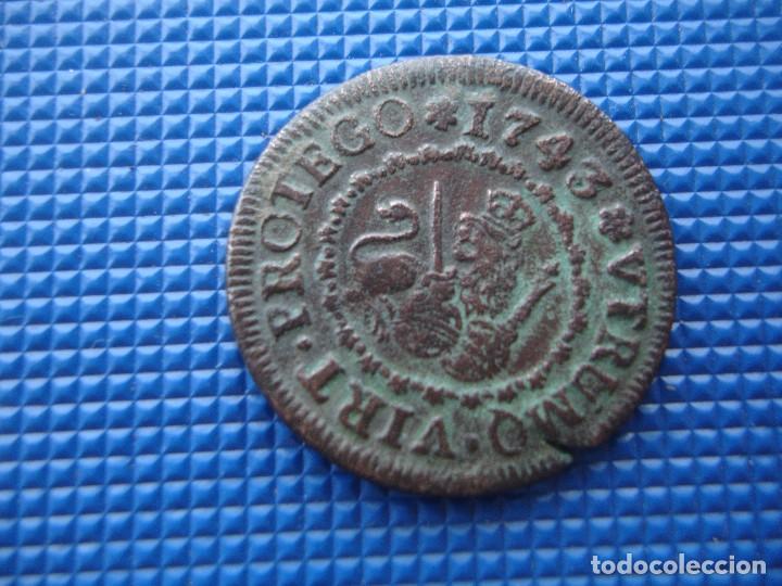 Monedas de Espa&ntilde;a: FELIPE V 4 MARAVEDIES 1743 MBC+ - Foto 4