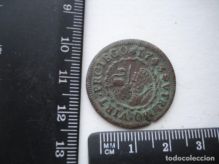 Monedas de Espa&ntilde;a: FELIPE V 4 MARAVEDIES 1743 MBC+ - Foto 5