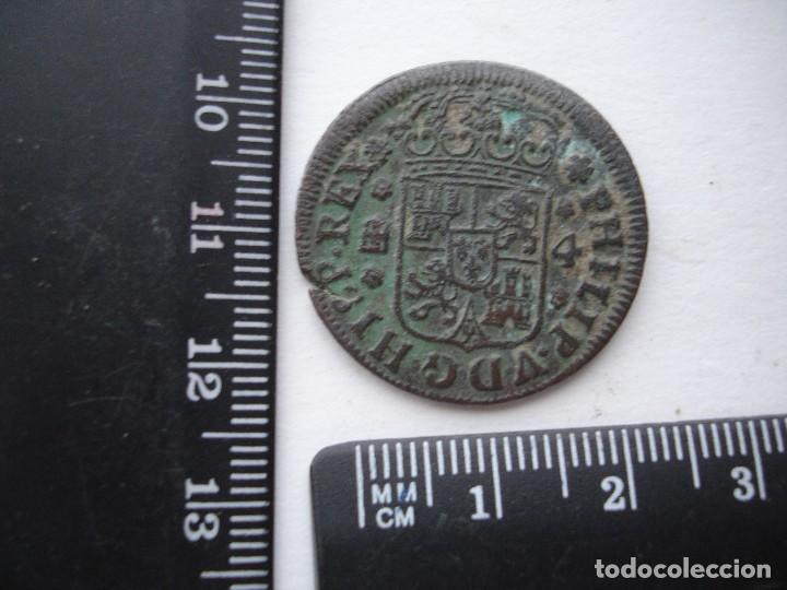 Monedas de Espa&ntilde;a: FELIPE V 4 MARAVEDIES 1743 MBC+ - Foto 6