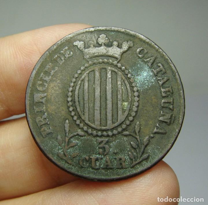 Monedas de Espa&ntilde;a: 3 Cuartos. Isabel II. Catalu&ntilde;a - 1840 - Foto 2