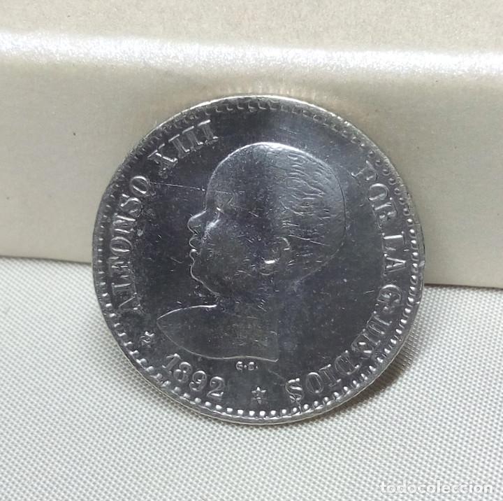 Monedas de Espa&ntilde;a: MONEDA DE PLATA - 50 C&Eacute;NTIMOS DE ALFONSO XIII (1892) - Foto 1