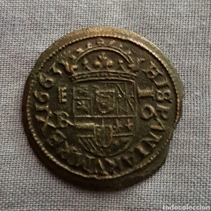 Monedas de Espa&ntilde;a: Magnificos 16 maravedis Felipe 4 1663 Segovia - Foto 2