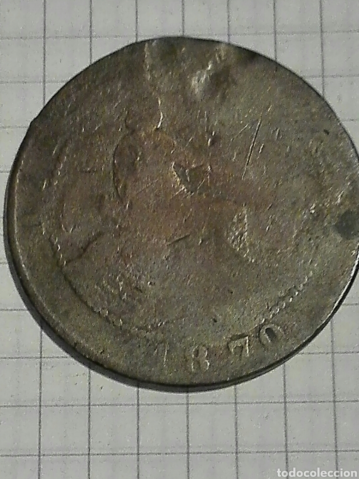 Monedas de Espa&ntilde;a: MONEDA 10 C&Eacute;NTIMOS GOBIERNO PROVISIONAL 1870.BC - Foto 1