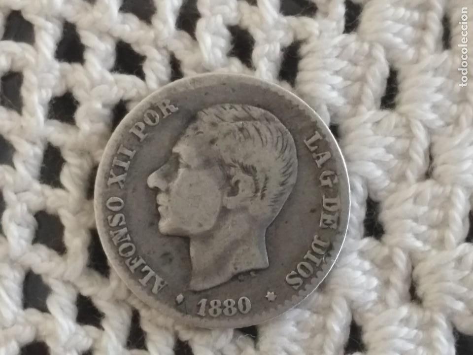 Monedas de Espa&ntilde;a: Moneda plata Alfonso Xll 50 centimos MSM - Foto 1