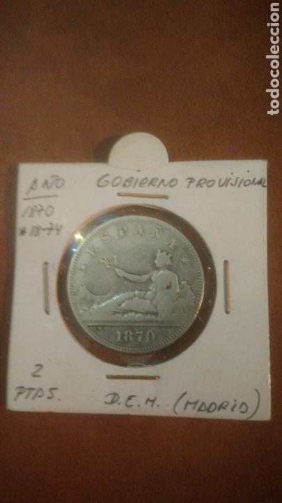 M&uuml;nzen von Spanien: 1870 ESTRELLA 74. DEM. PLATA. ORIGINAL. Ver fotos.