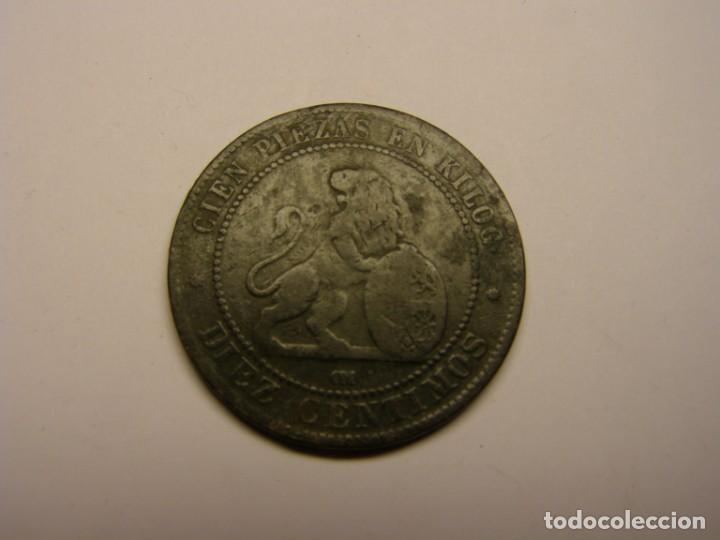 Monedas de Espa&ntilde;a: Moneda de 10 c&eacute;ntimos, Gobierno Provisional, a&ntilde;o 1870. - Foto 1