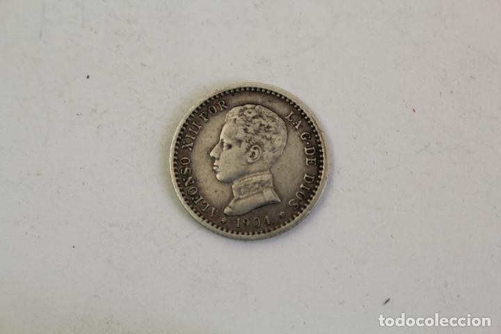Monedas de Espa&ntilde;a: moneda Alfonso 13 plata 50centimos 1904 - Foto 2
