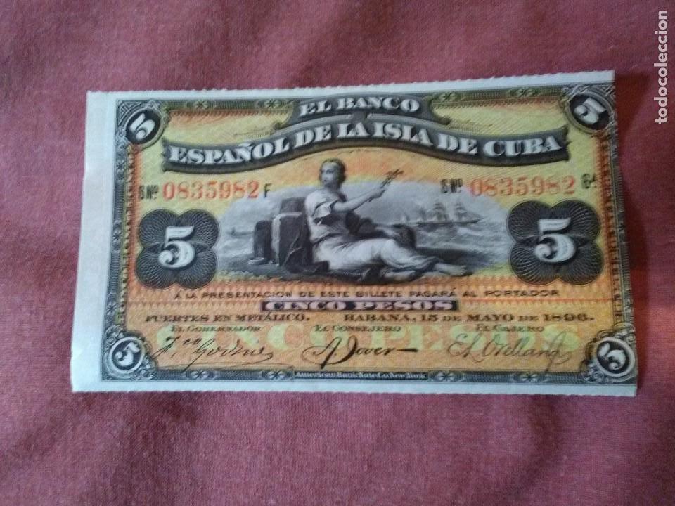 Monedas de Espa&ntilde;a: 5 pesos - Banco Espa&ntilde;ol de Cuba - Foto 1