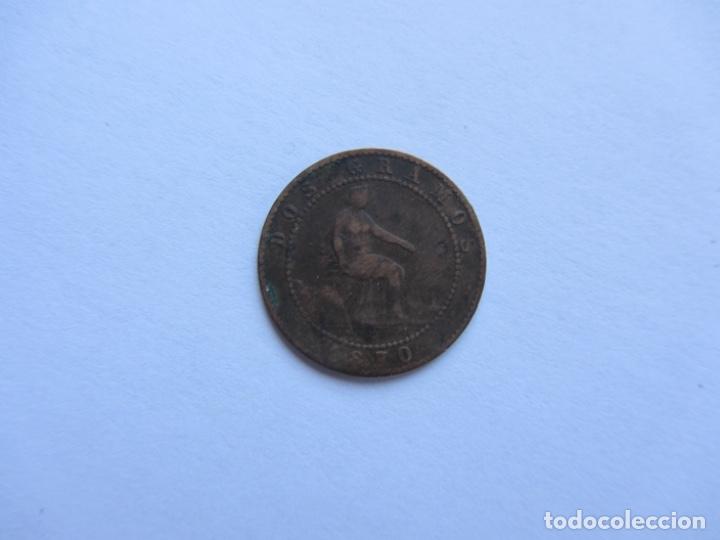 Monedas de Espa&ntilde;a: MONEDA DE 2 C&Eacute;NTIMOS DE COBRE DE 1870. - Foto 1