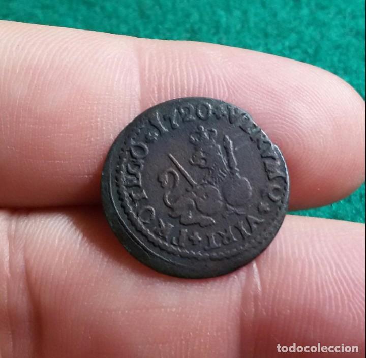 Monedas de Espa&ntilde;a: FELIPE V. 1 MARAVEDI DE 1720. BARCELONA - Foto 1