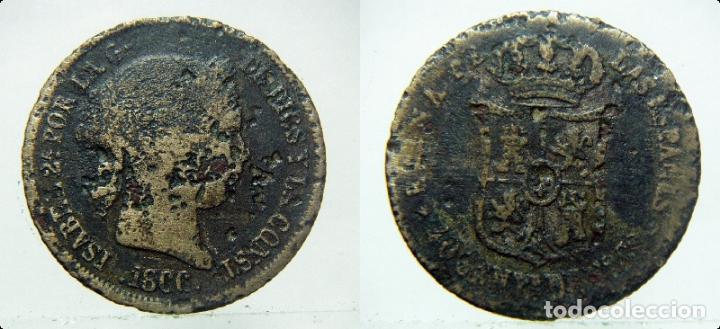 Monedas de Espa&ntilde;a: MONEDA DE ISABEL II 40 CENTIMOS 1866 FALSA DE &Eacute;POCA. - Foto 1