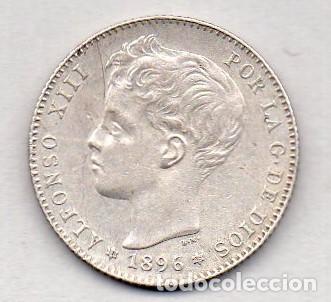 M&uuml;nzen von Spanien: 1 Peseta 1896 *18-96