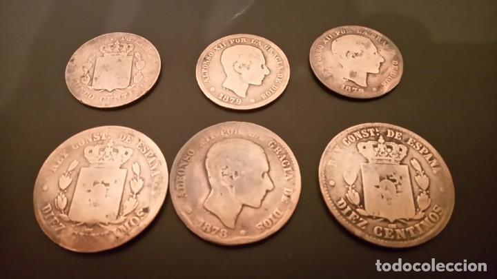 Monedas de Espa&ntilde;a: Lote de 6 monedas Alfonso XII - Foto 1