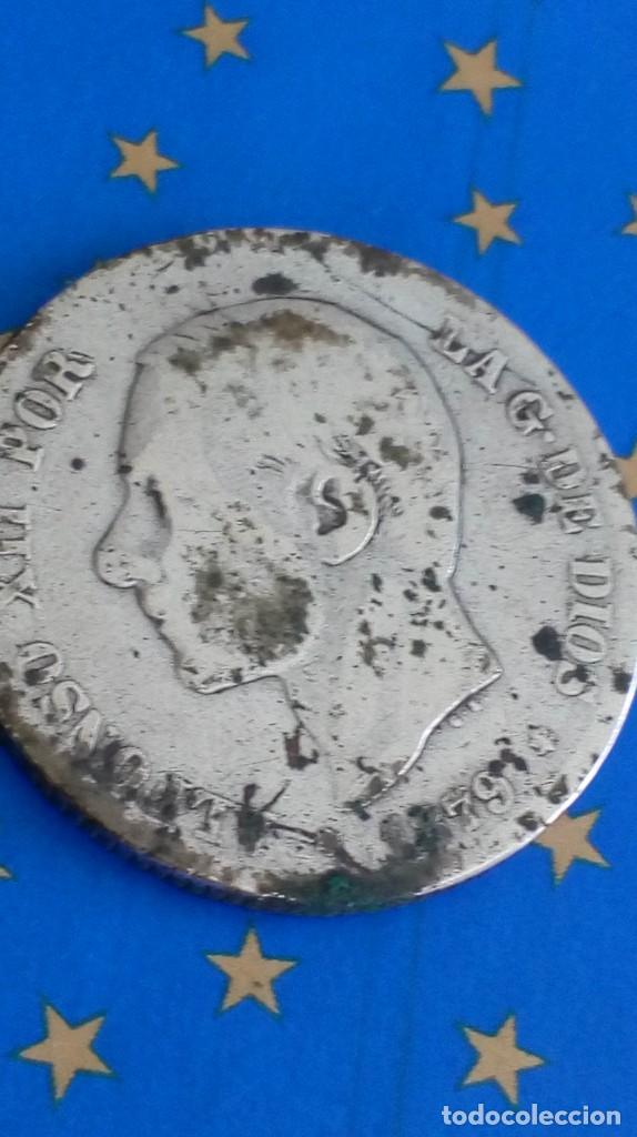 Monedas de Espa&ntilde;a: Moneda de 2 pts de plata de Alfonso XII de 1879 - Foto 1