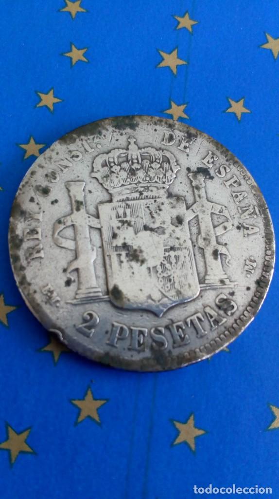 Monedas de Espa&ntilde;a: Moneda de 2 pts de plata de Alfonso XII de 1879 - Foto 3