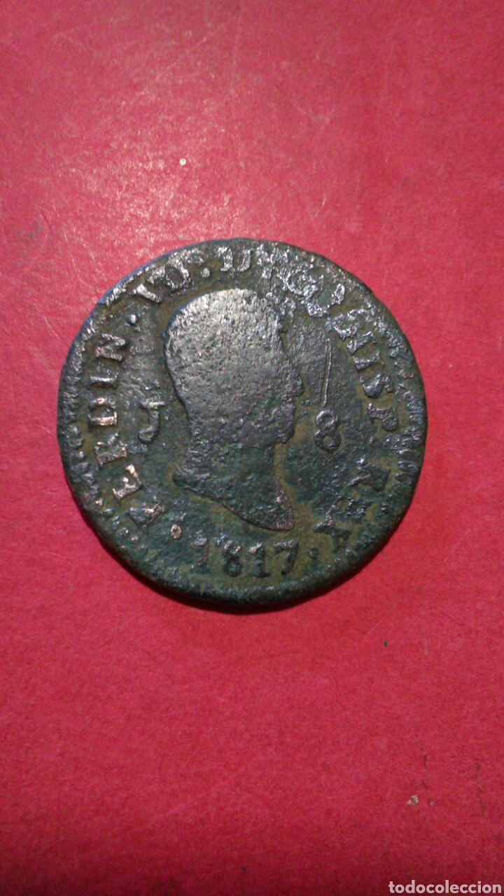 Monedas de Espa&ntilde;a: FERNANDO VII. 8 MARAVEDIS. 1817. JUBIA. - Foto 1