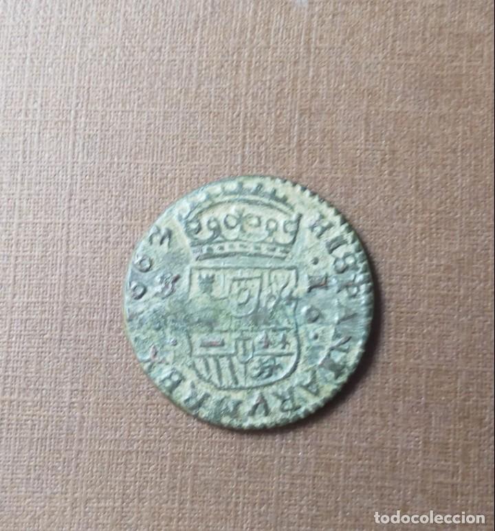 Monedas de Espa&ntilde;a: 16 maraved&iacute;s, Sevilla, a&ntilde;o 1663. - Foto 2