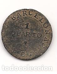 Monedas de Espa&ntilde;a: MONEDA DE 1 QUARTO DE BARCELONA DEL A&Ntilde;O 1810 - Foto 1