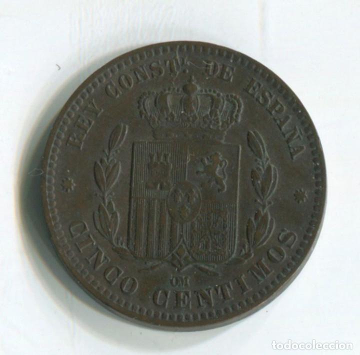 Monedas de Espa&ntilde;a: Alfonso XII. 5 c&eacute;ntimos 1878. Muy bien - Foto 1