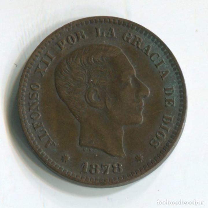 Monedas de Espa&ntilde;a: Alfonso XII. 5 c&eacute;ntimos 1878. Muy bien - Foto 2