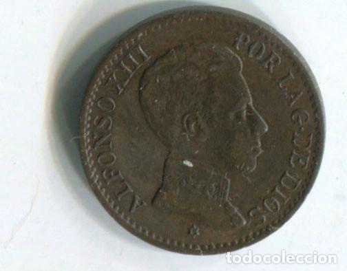 Monedas de Espa&ntilde;a: Alfonso XIII, un c&eacute;ntimo 1906. - Foto 2