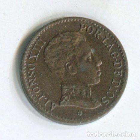 Monedas de Espa&ntilde;a: ALFONSO XIII, UN C&Eacute;NTIMO 1906. - Foto 2
