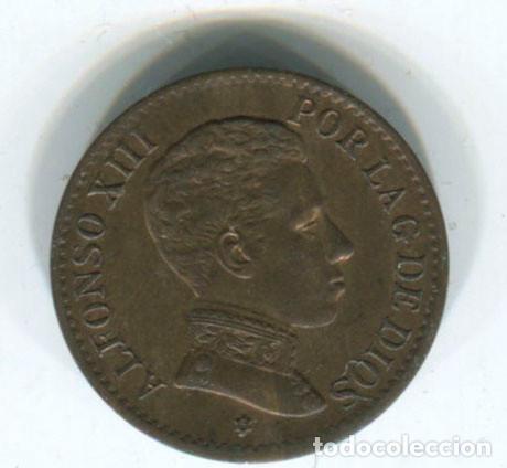 Monedas de Espa&ntilde;a: ALFONSO XIII, UN C&Eacute;NTIMO 1906. - Foto 1