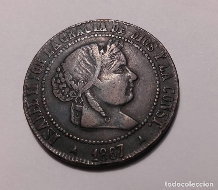 Monedas de Espa&ntilde;a: Moneda de 5 centimos de escudo Isabel II - Foto 1