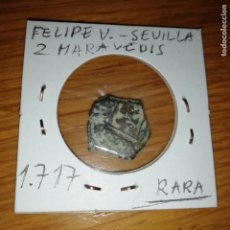 Monedas de España: SEVILLA. RARO 2 MARAVEDIS DE 1717. Lote 142983794