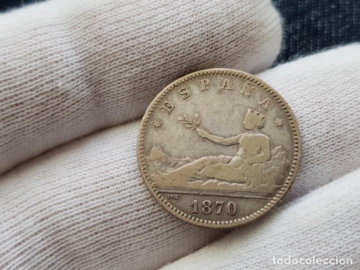 Monedas de Espa&ntilde;a: 1 PESETA GOBIERNO PROVISIONAL. 1870 - Foto 1