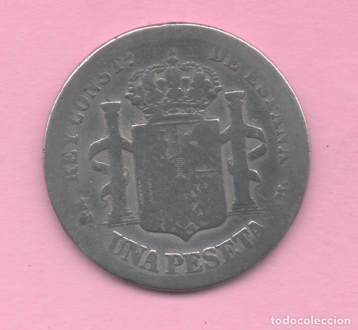 Monedas de Espa&ntilde;a: 1 PESETA 1889 - PLATA - Foto 2