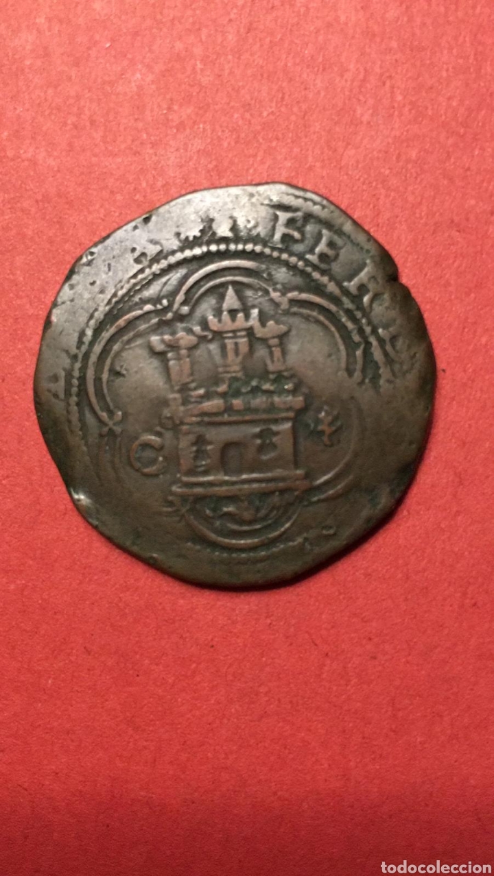 Monedas de Espa&ntilde;a: 4 maravedies Reyes Cat&oacute;licos. Ceca Cuenca - Foto 2