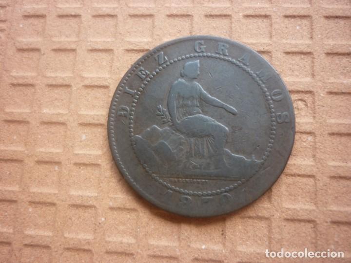 Monedas de Espa&ntilde;a: GOBIERNO PROVISIONAL, 10 CENTIMOS 1870 OM - Foto 1