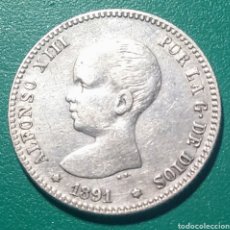 Monedas de España: 1 PESETA PLATA 1891 PGM. ALFONSO XIII. Lote 147531802