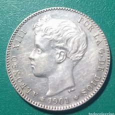 Monedas de España: 1 PESETA PLATA 1901 *01 SMV. ALFONSO XIII.. Lote 147545925
