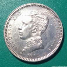 Monedas de España: 1 PESETA PLATA 1904 *04 SMV. ALFONSO XIII.. Lote 147548682