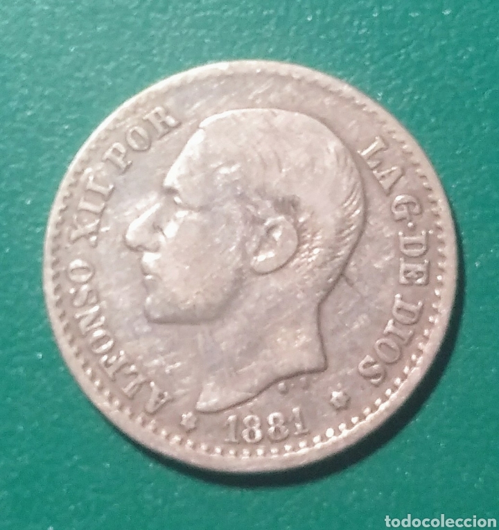 Monedas de Espa&ntilde;a: 50 c&eacute;ntimos plata 1881 MSM. Alfonso XII. - Foto 1