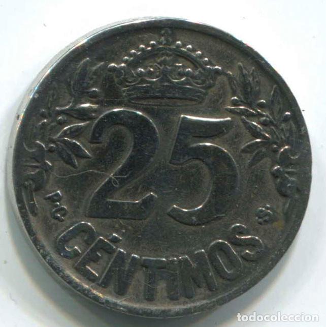 Monedas de Espa&ntilde;a: Espa&ntilde;a. 25 centimos niquel 1925. - Foto 2
