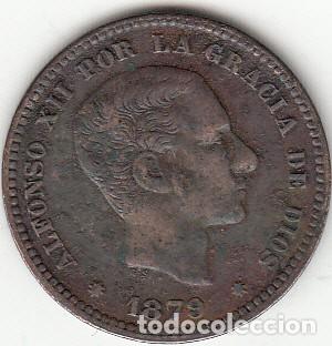 Monedas de Espa&ntilde;a: ALFONSO XII: 5 CENTIMOS 1879 - 4 - Foto 1