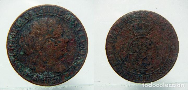 Monedas de Espa&ntilde;a: MONEDA DE ISABEL II 1 CENTIMO DE ESCUDO 1867 CECA BARCELONA - Foto 1