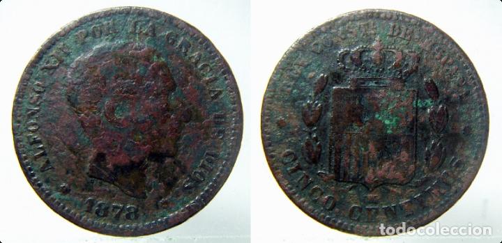 Monedas de Espa&ntilde;a: MONEDA DE ALFONSO XII 5 C&Eacute;NTIMOS 1878 - Foto 1