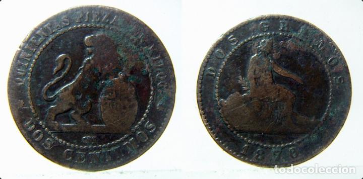 Monedas de Espa&ntilde;a: MONEDA DE GOBIERNO PROVISIONAL 2 CENTIMOS DE 1870 - Foto 1