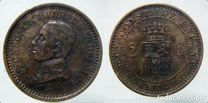 Monedas de Espa&ntilde;a: MONEDA DE ALFONSO XIII 2 CENTIMOS DE 1912 *12 - Foto 1