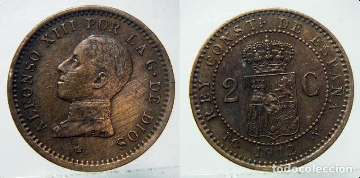 Monedas de Espa&ntilde;a: MONEDA DE ALFONSO XIII 2 CENTIMOS DE 1912 *12 - Foto 1
